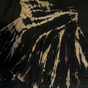 Tie-Dye Black and Beige Skirt